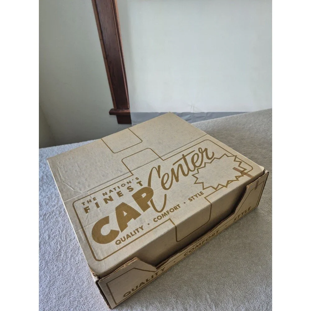 Vintage Cap Center Hat Box The Nation’s Finest Advertising Cardboard Cap Box